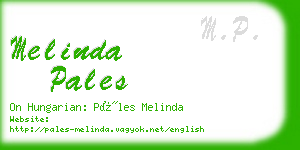melinda pales business card